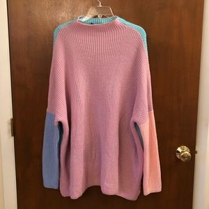 NWT color block sweater